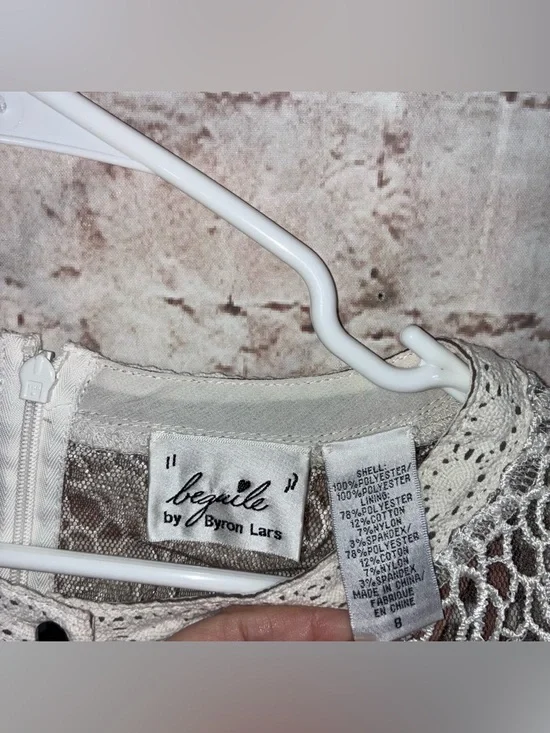 Anthropologie Beguile Byron Lars Lace Study Floral Dress Size 8 - Picture 6 of 6